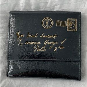 YSL Saint Laurent patent leather wallet